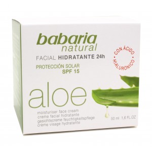 BABARIA ALOE VERA - CREMA DE FATA HIDRATANTA 24H CU SPF 15