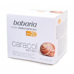 BABARIA SNAIL - CREMA HIDRATANTA CU EXTRACT DE MELC 24 H SPF 20 - protectie UVA / UVB 