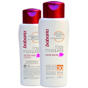 BABARIA ROSA MOSQUETA  SET DE PLAJA SPF 30 CREMA DE PLAJA + AFTER SUN