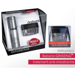 SET PROMO INGRIJIRE BABARIA GINSENG - CREMA DE FATA HIDRATANTA SPF 15  SI  SER ANTIRID